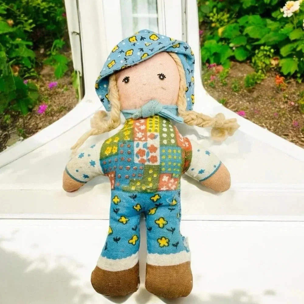 Vintage Holly Hobbie 5” Fabric Doll from 1970’s